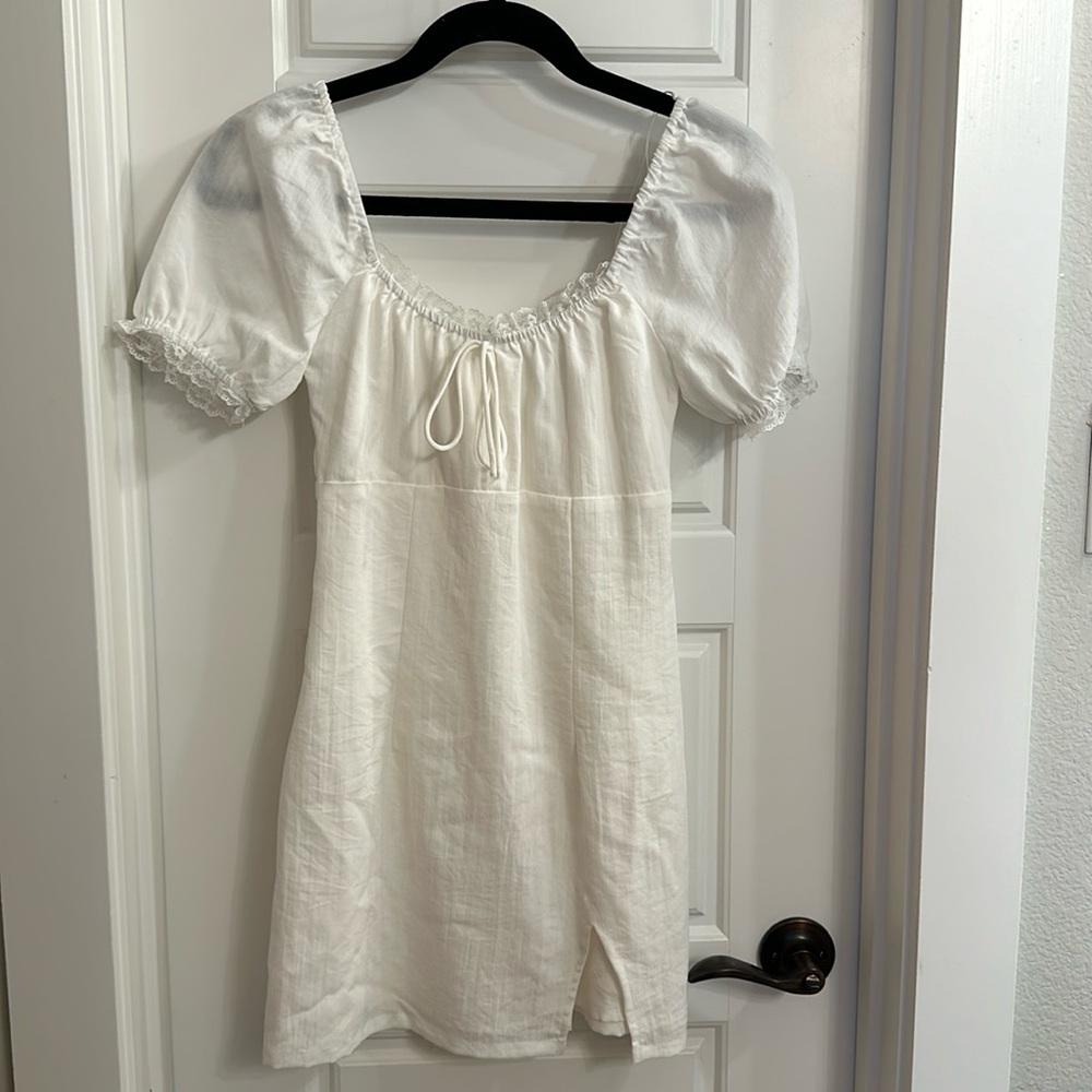 PRINCESS POLLY LOVE LIES MINI DRESS WHITE
